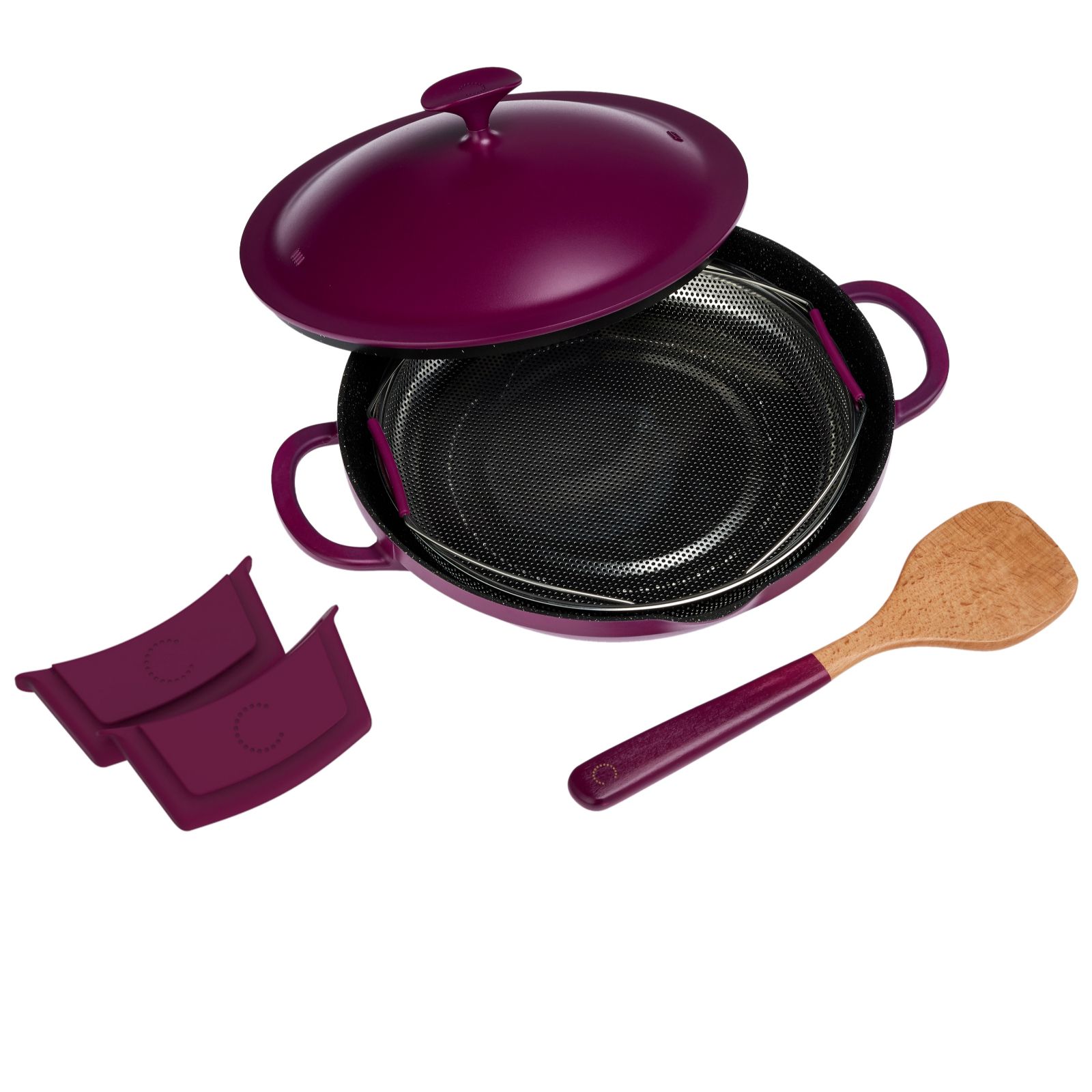 Curtis Stone 3L All Day Chef's Pan with Silicone Handle Covers