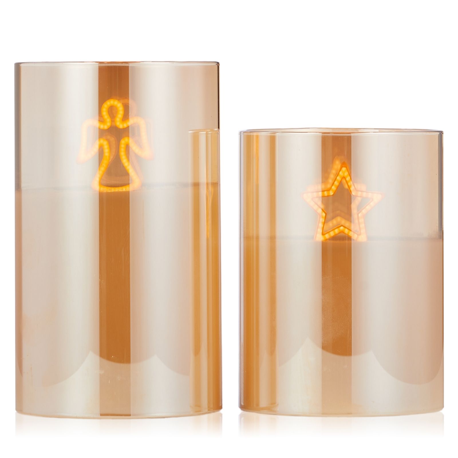 Outlet Home Stories Set of 2 LED Character Candles