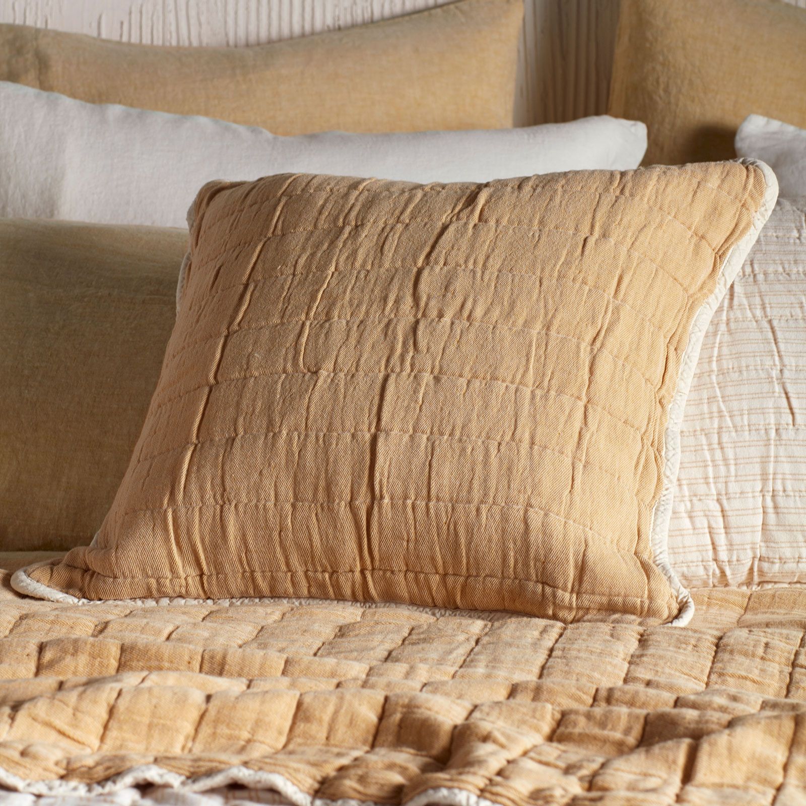 Secret Linen Store Vivienne Cotton 2 Small Square Cushion Cover