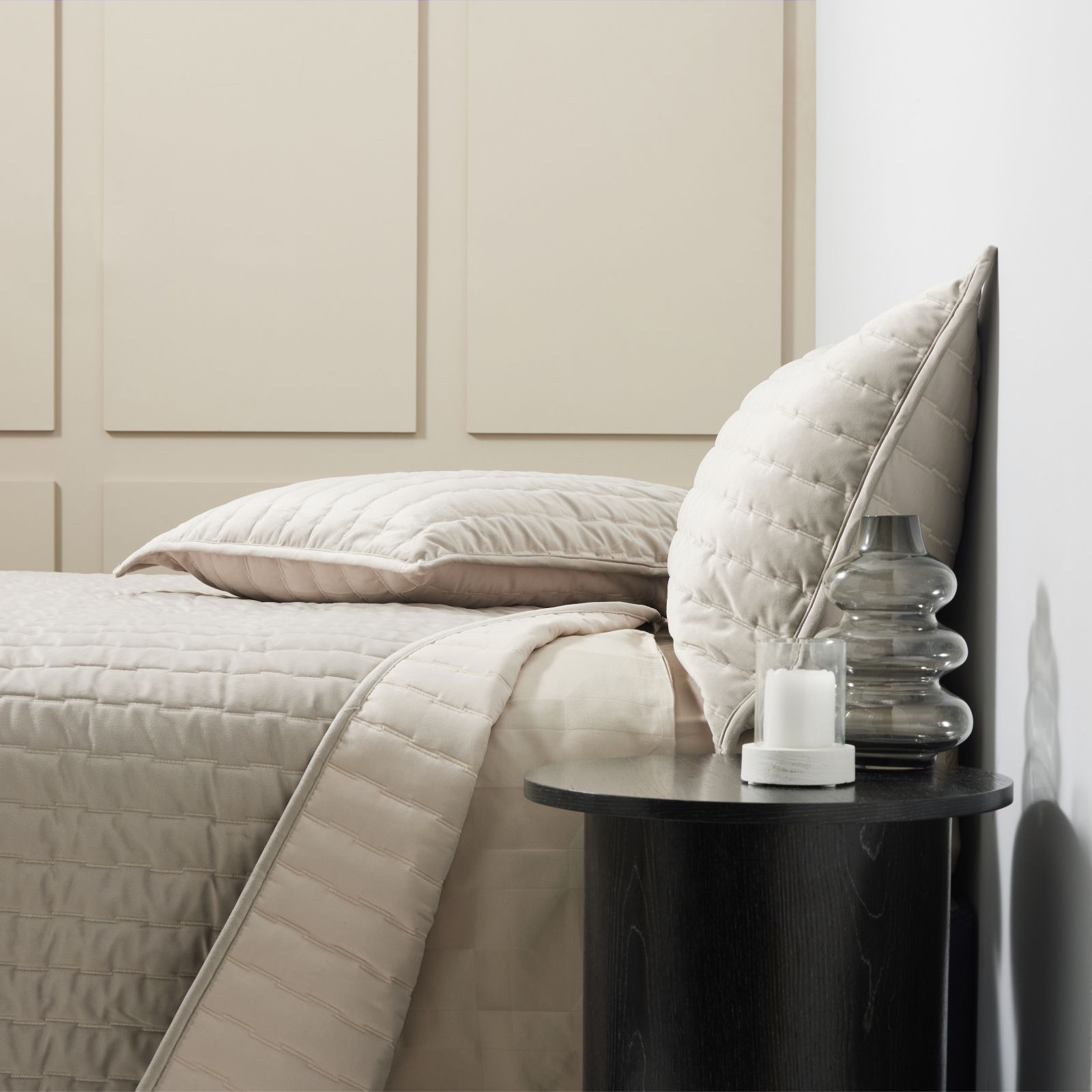 Outlet K by Kelly Hoppen Reversible Velvet Bedspread and 2 Shams