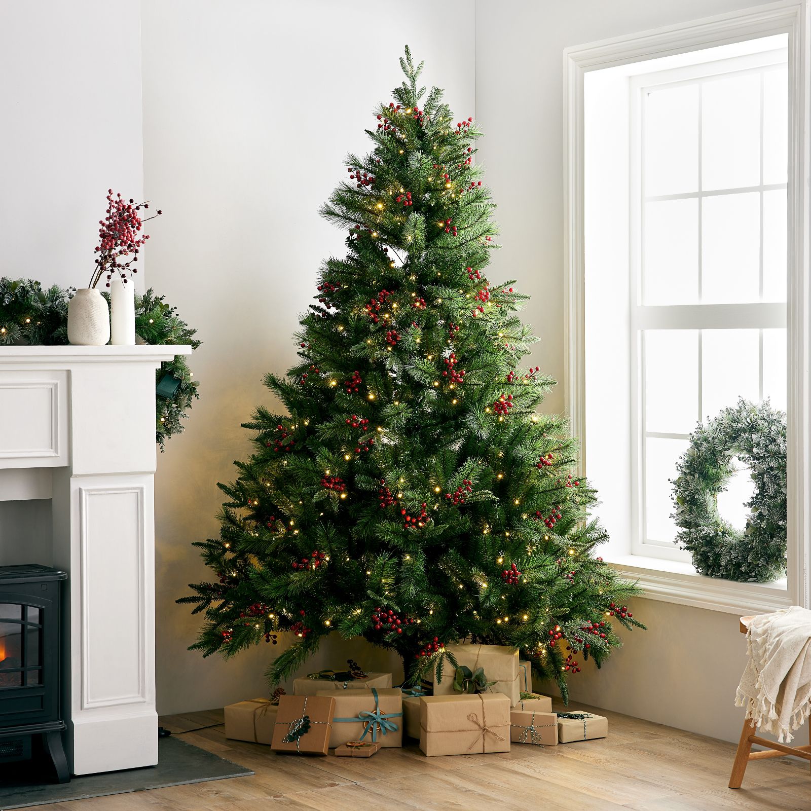 Sara By Sara Davies Pre Lit Winterluxe Fir Christmas Tree