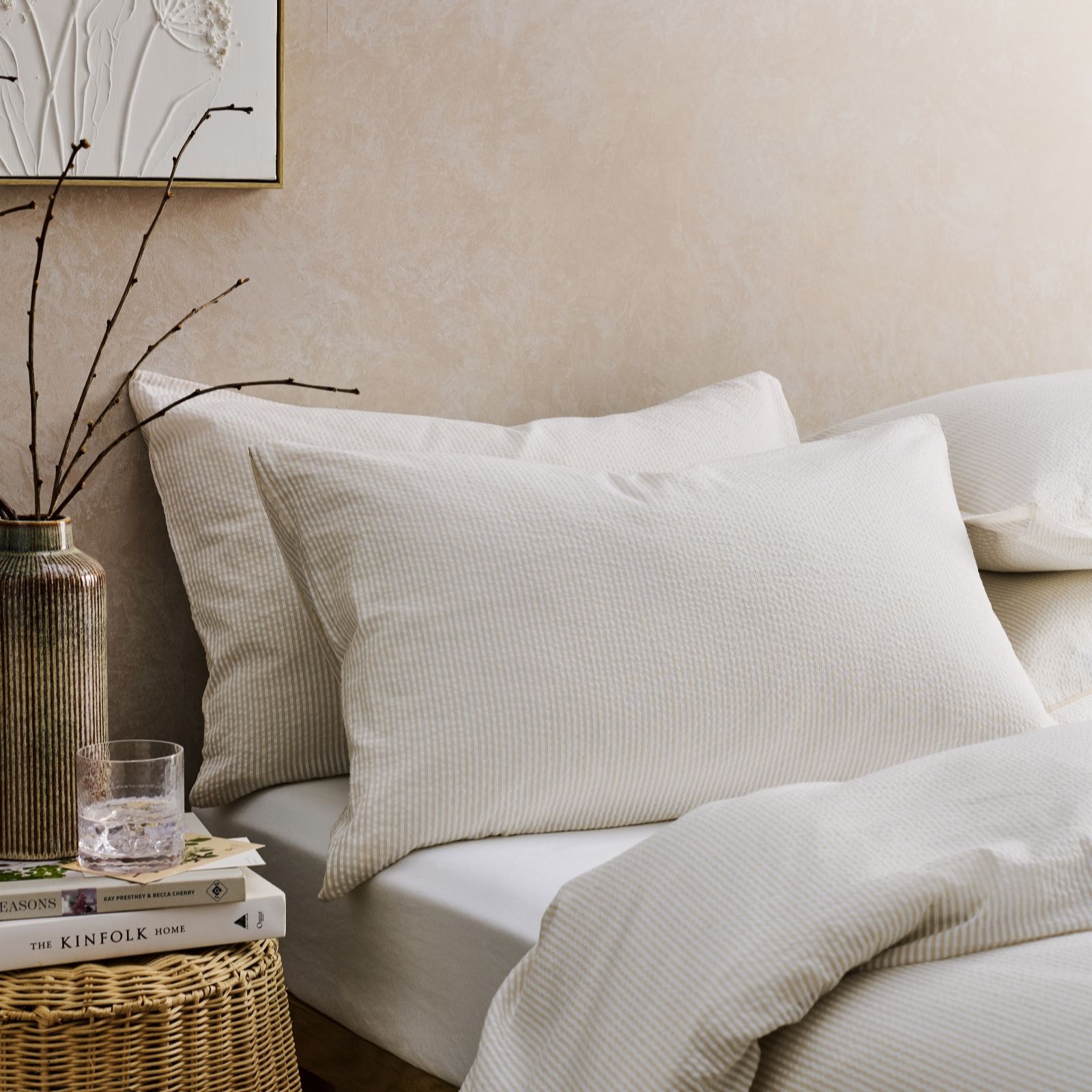 Christy Seersucker Stripe Oxford Pillowcase Pair