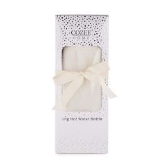 Cozee Home Faux Fur Long Hot Water Bottle with Gift Box