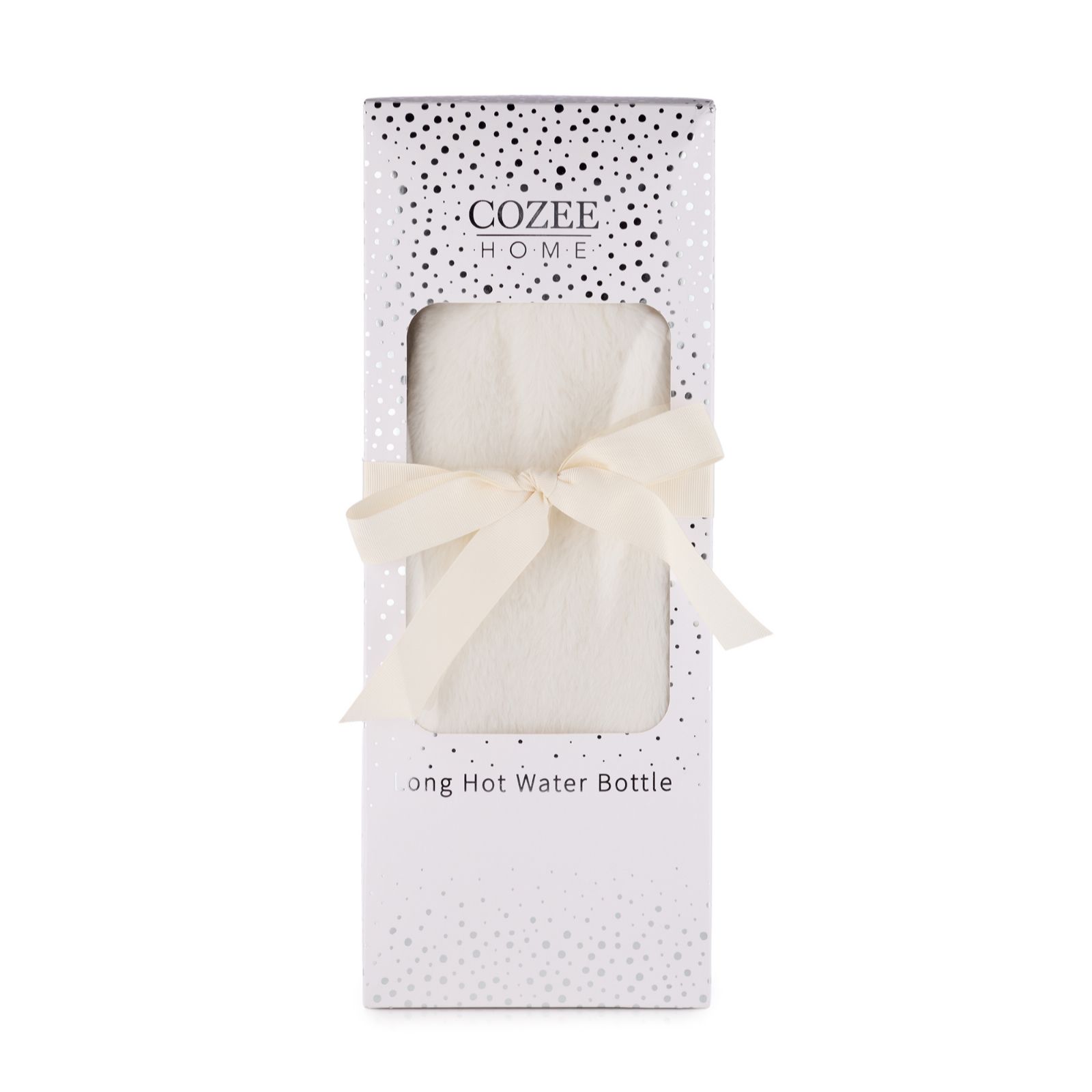 Cozee Home Faux Fur Long Hot Water Bottle with Gift Box