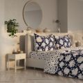 Cozee Home Velvetsoft Reversible Abstract Floral 4 Piece Duvet Set