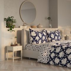 Cozee Home Velvetsoft Reversible Abstract Floral 4 Piece Duvet Set