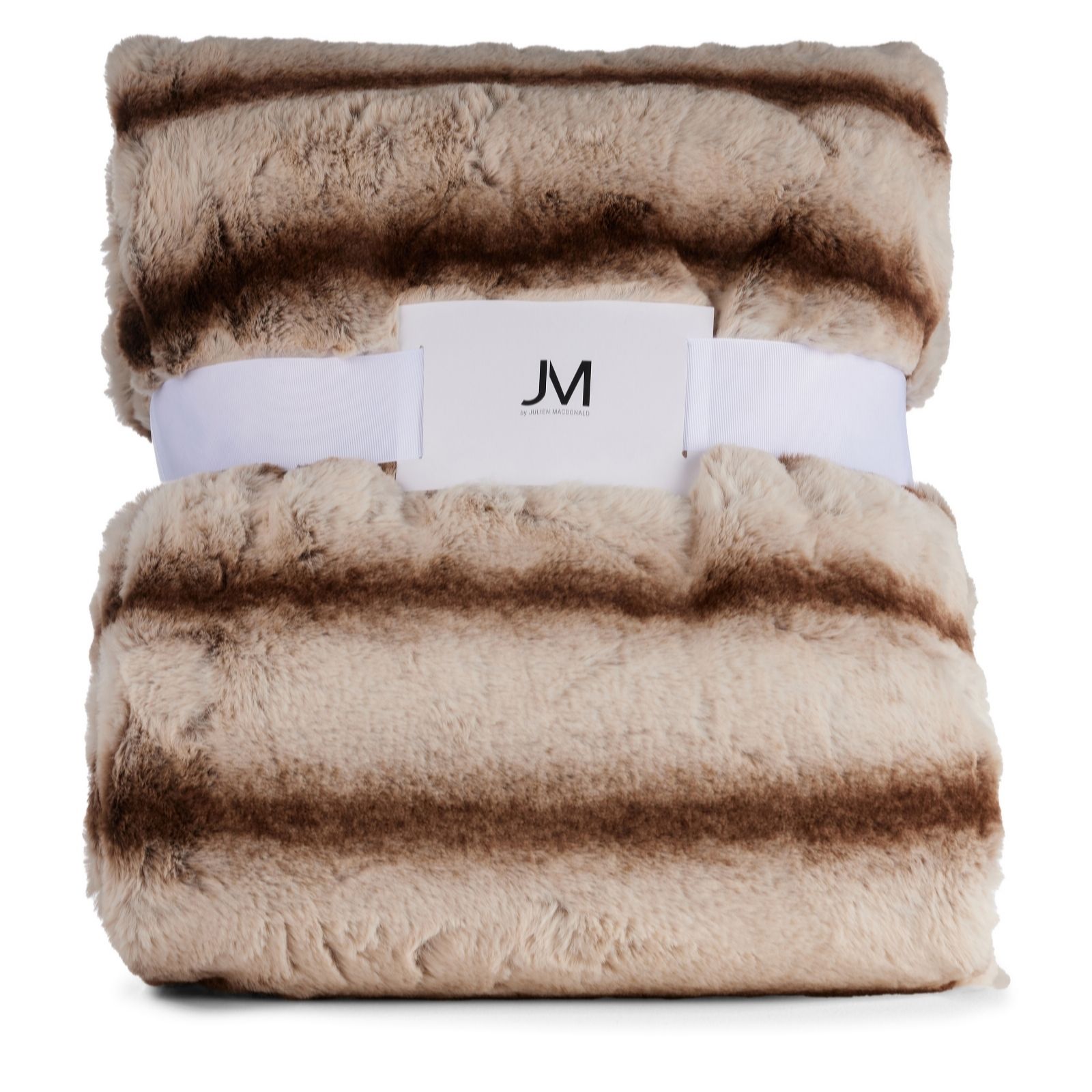 Outlet JM by Julien Macdonald Carved Faux Fur Throw
