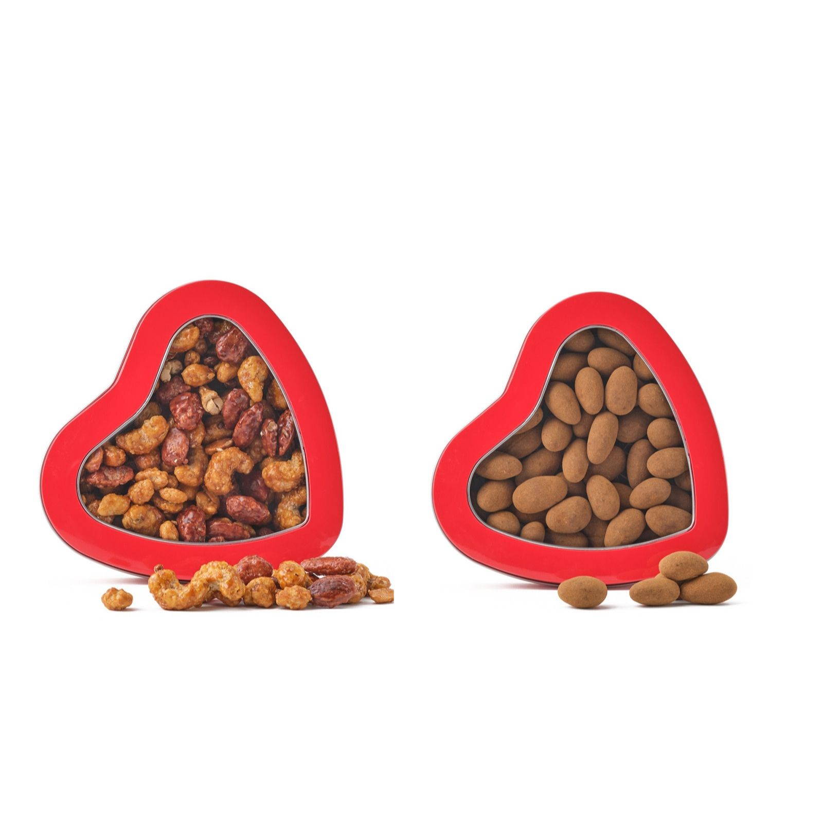 Walnut Tree Set of 2 Heart Tins