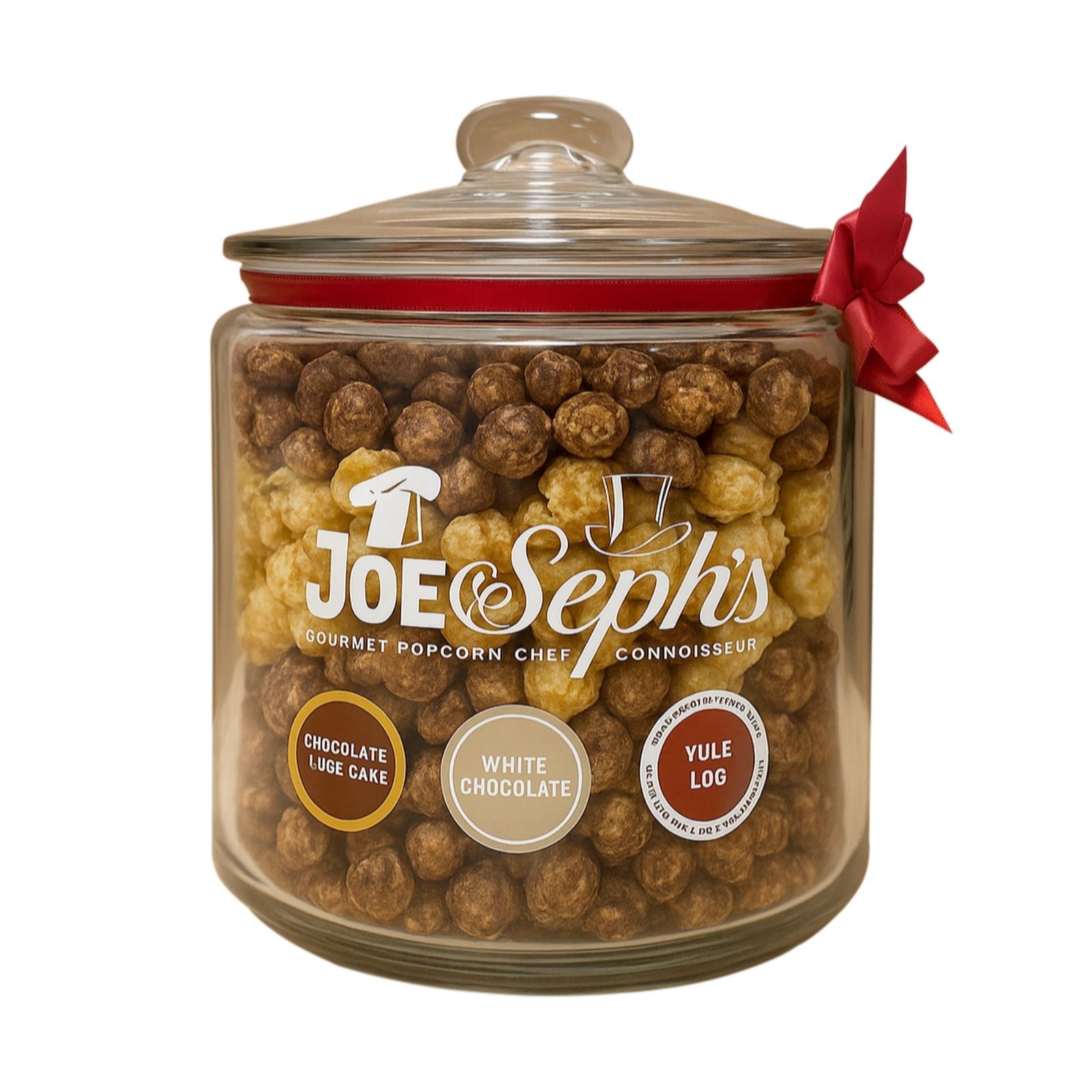 Joe & Seph's Christmas Large Popcorn Biscotti Jar 600g