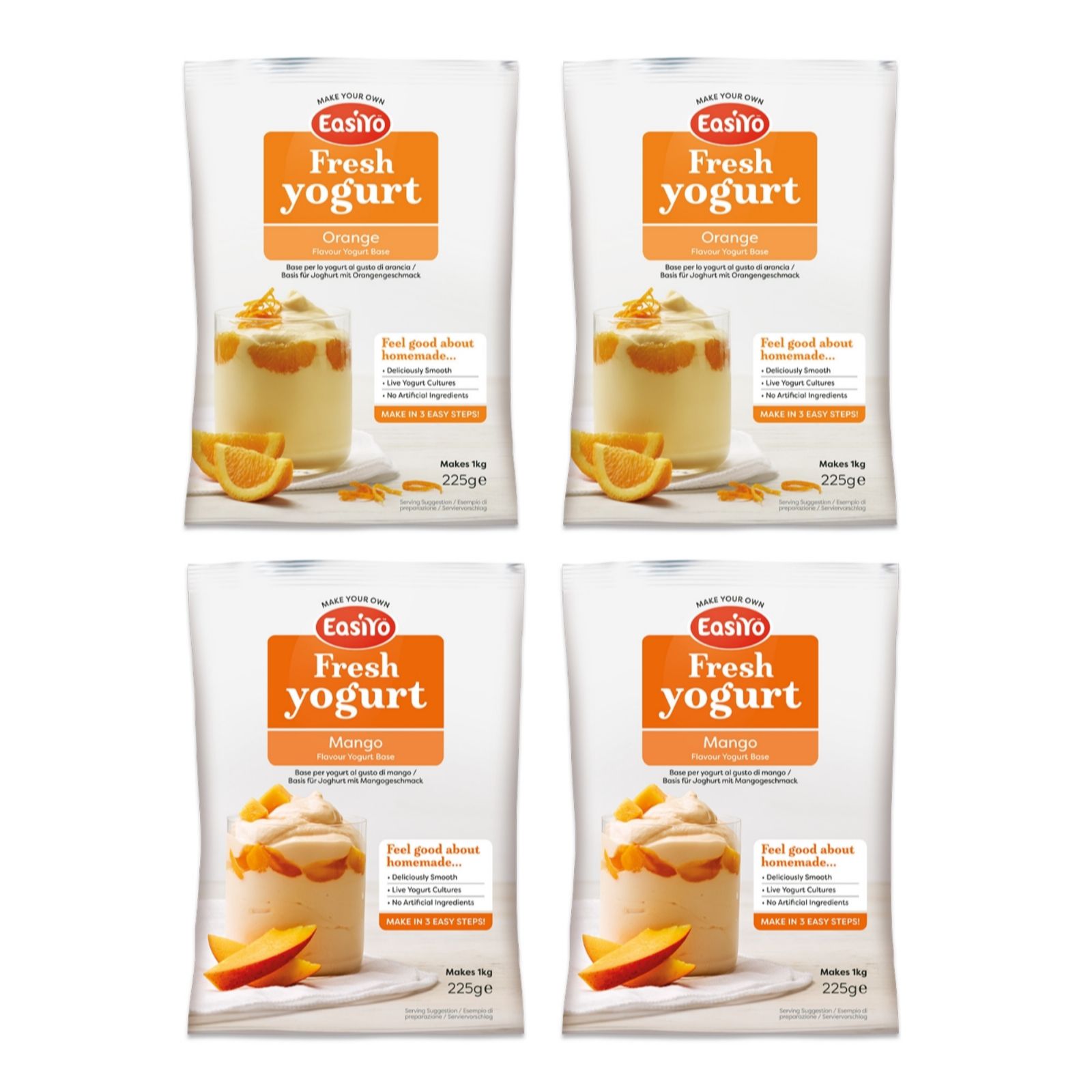 EasiYo Ultimate Set of Four Everyday Selection Yoghurt Sachets