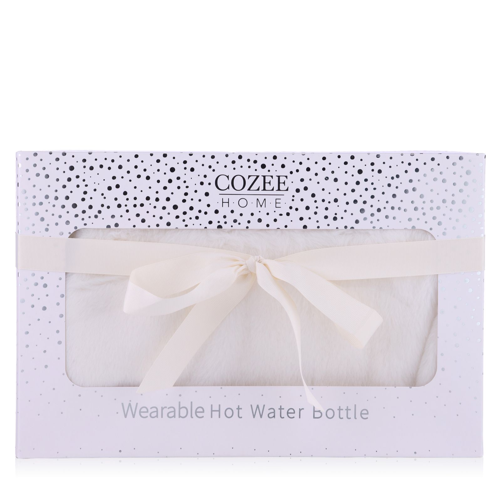 Cozee Home Faux Fur Wearable Hot Water Bottle with Gift Box