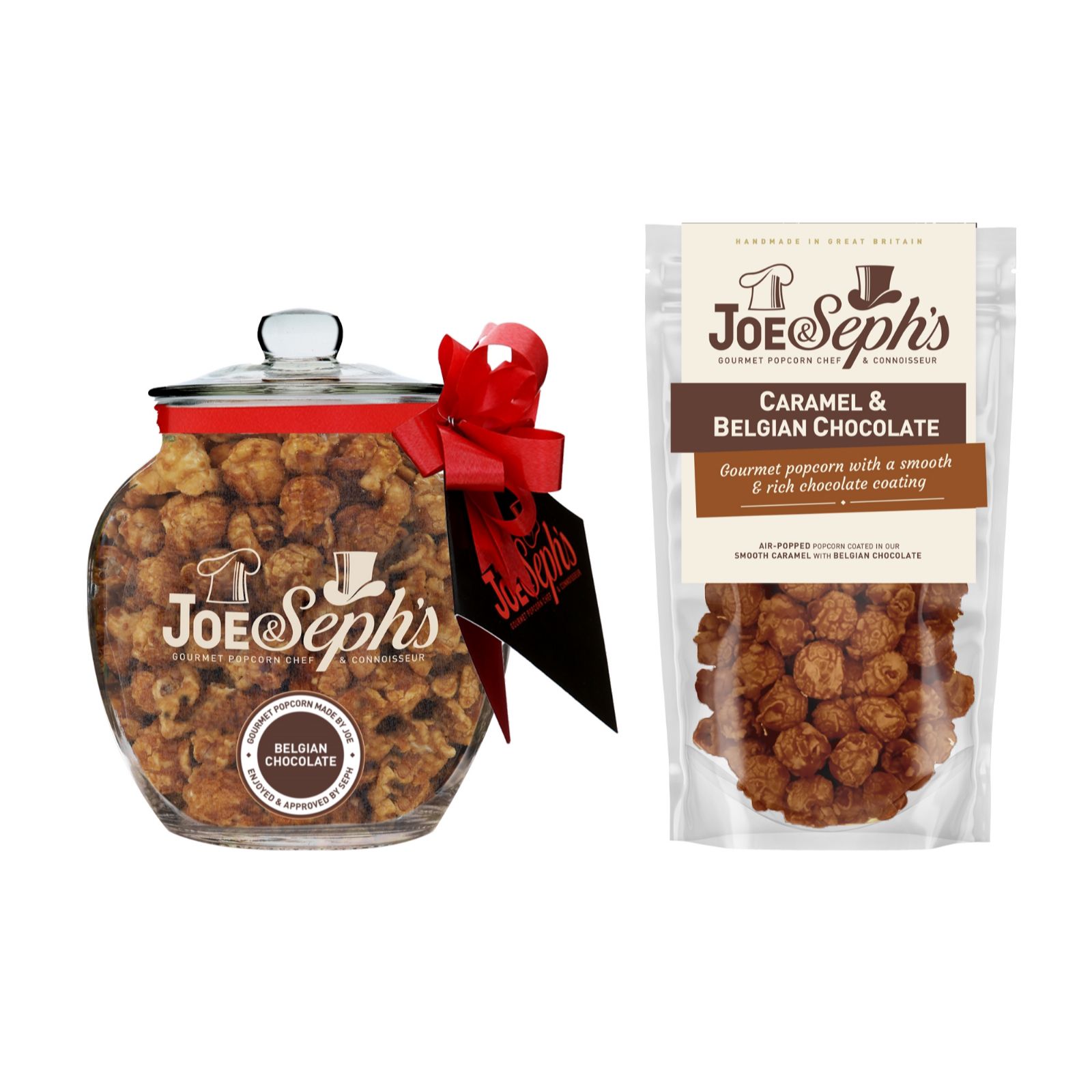 Joe & Sephs Popcorn Jar & Popcorn Refill Bag