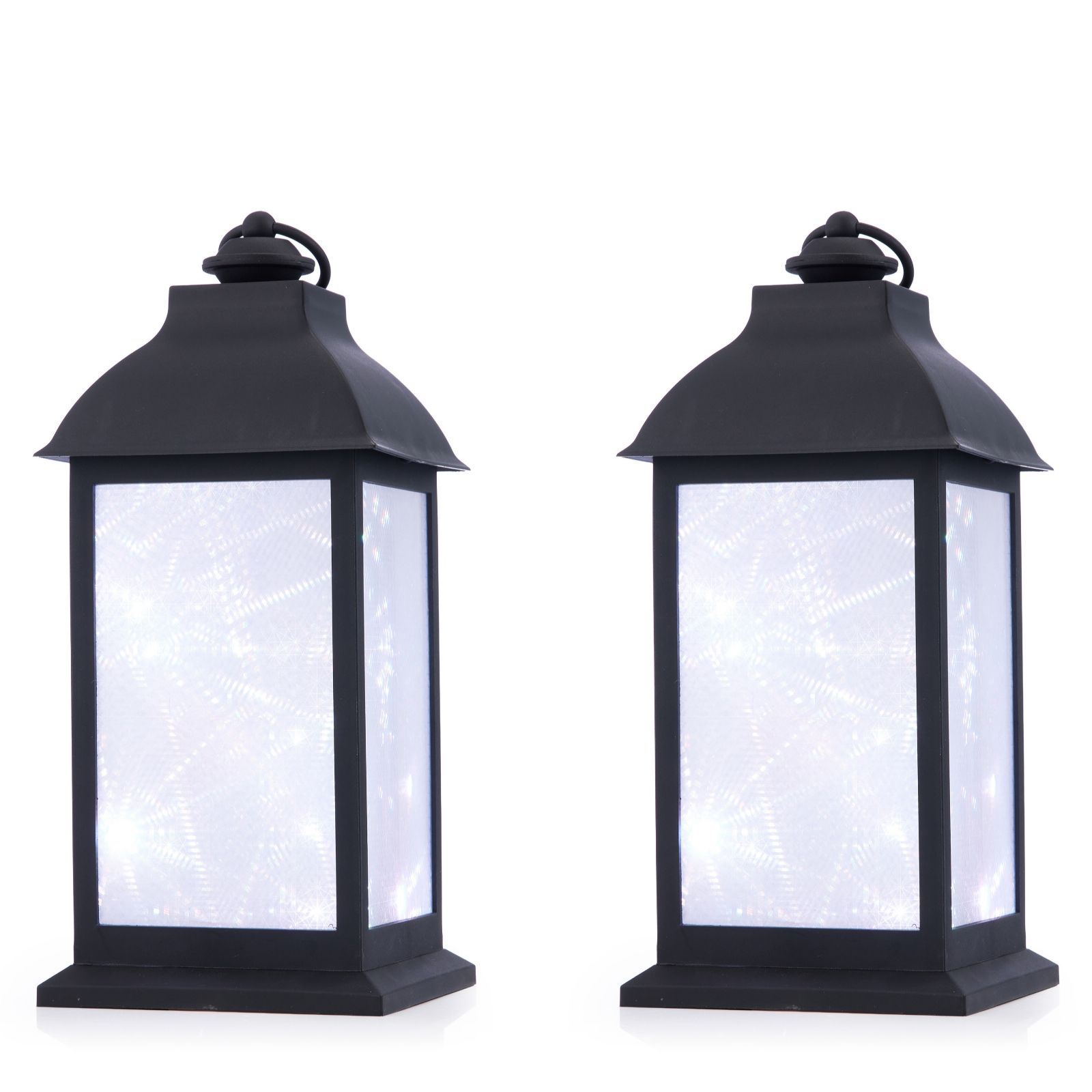 Home Stories Set of 2 Indoor / Outdoor LED Effect Lanterns