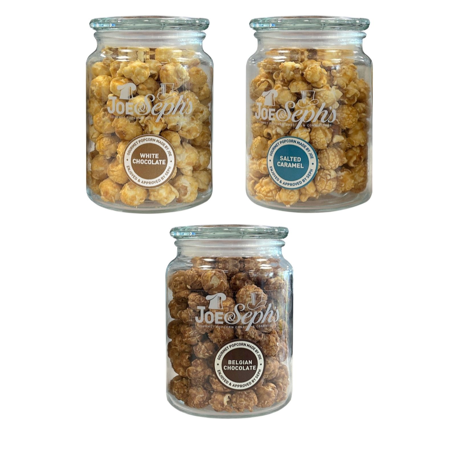 Joe & Seph's Set of 3 110g Popcorn Jars