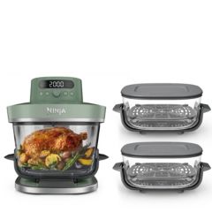 Ninja Crispi Pro 5-in-1 Glass Air Fryer with Additional 3.8L Container AS090UK