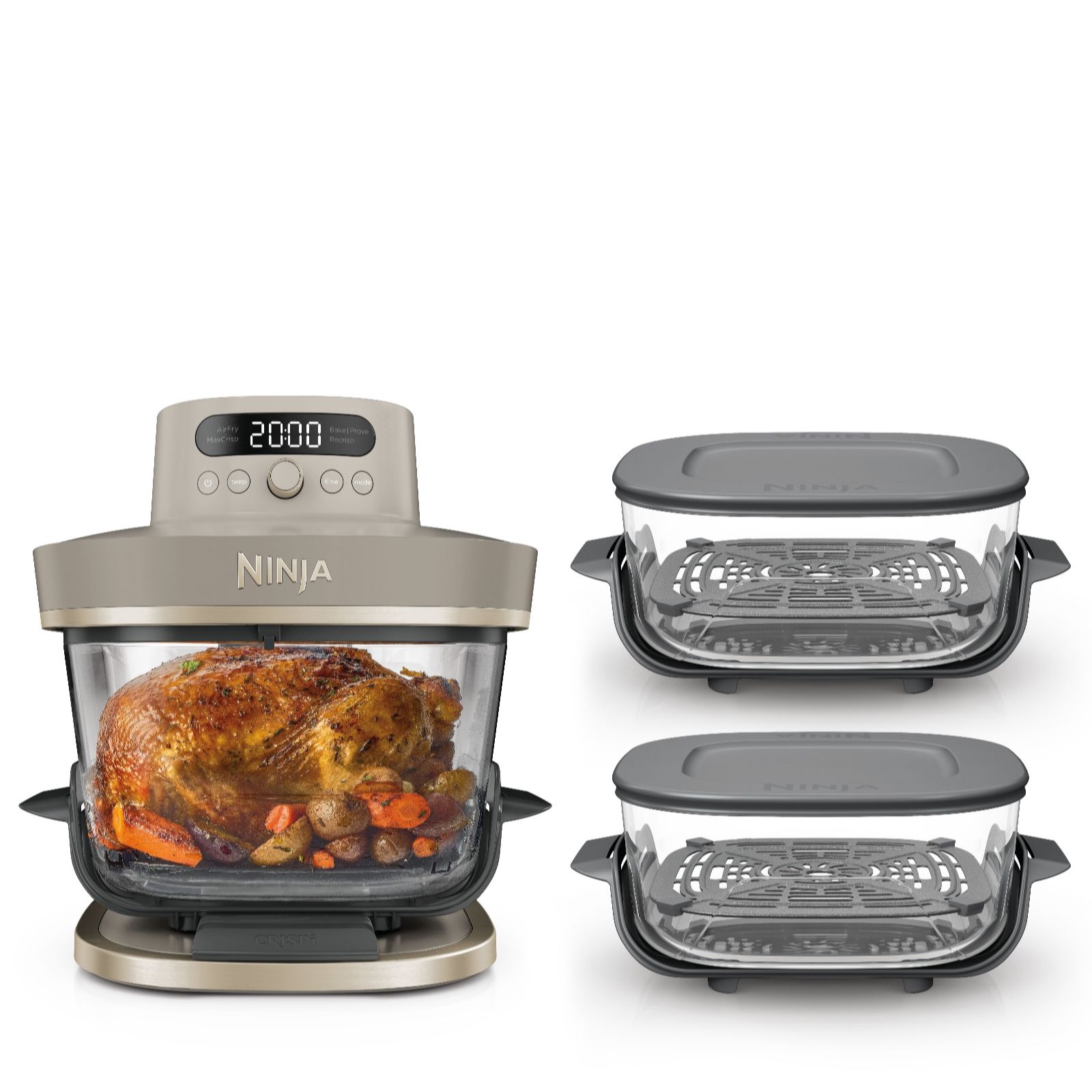 Ninja Crispi Pro 5-in-1 Glass Air Fryer with Additional 3.8L Container AS090UK