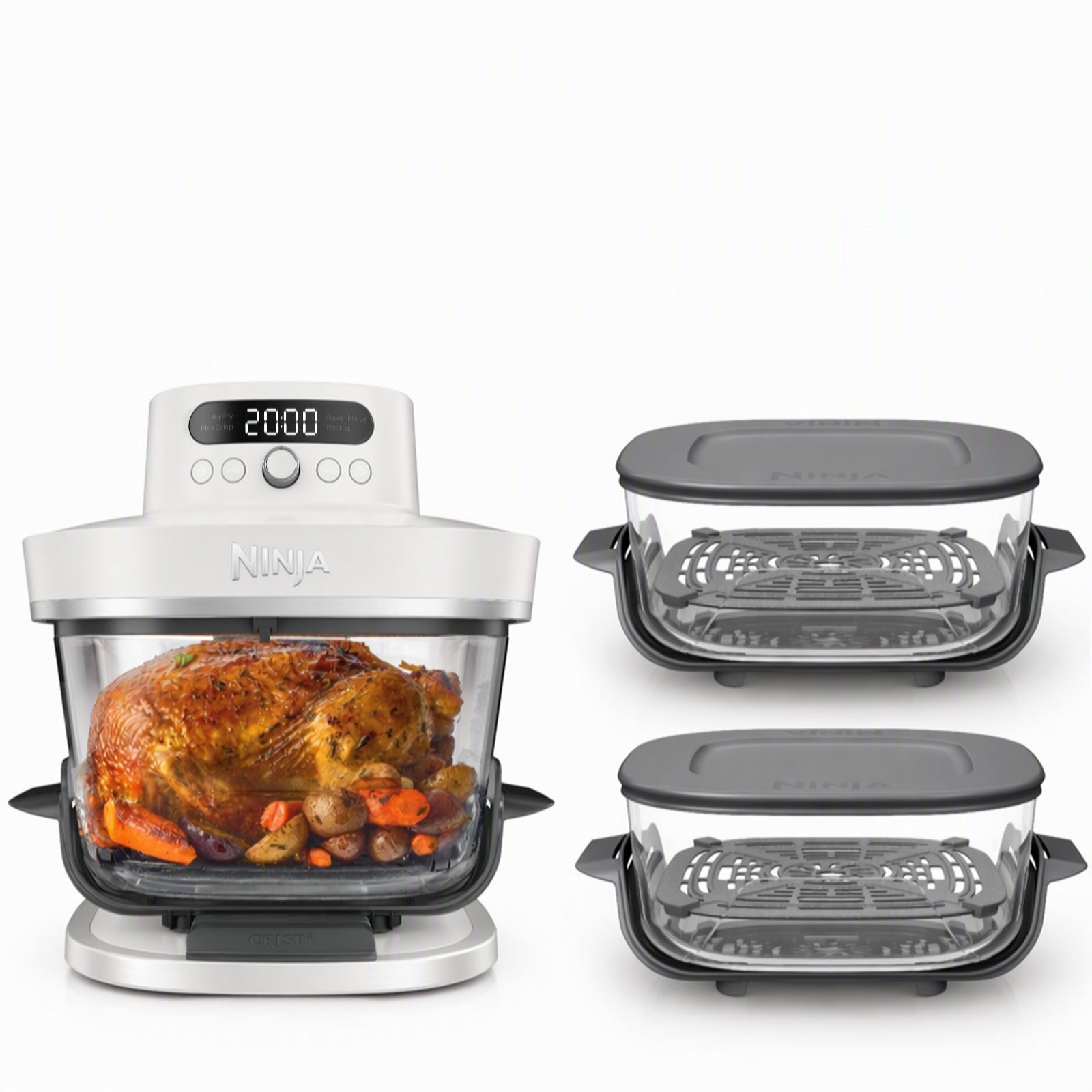 Ninja Crispi Pro 5-in-1 Glass Air Fryer with Additional 3.8L Container AS090UK