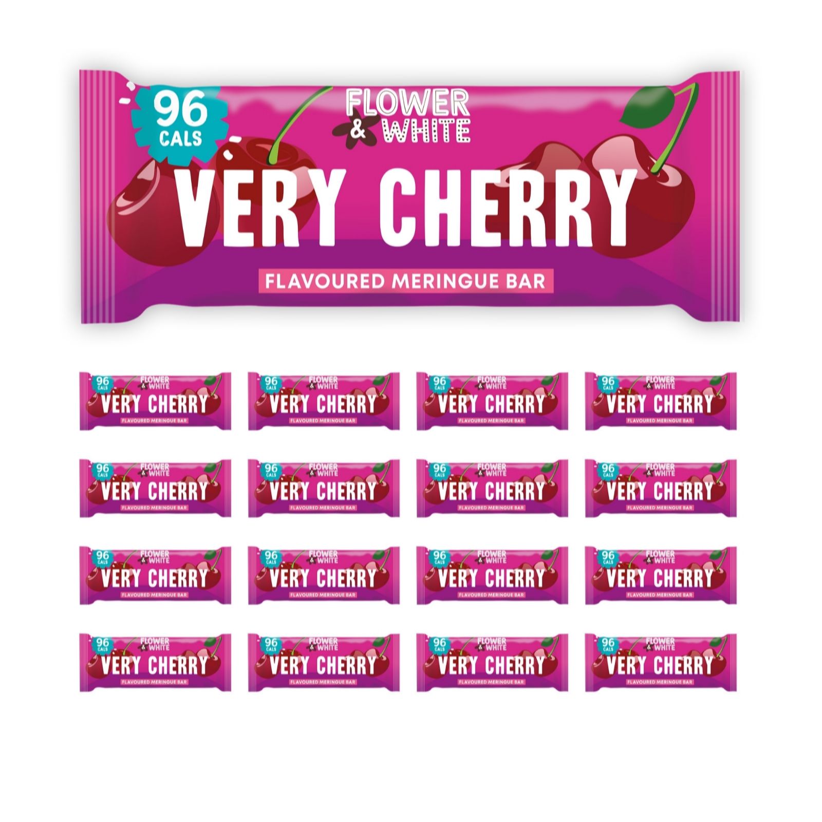 Flower & White 20 Peice Very Cherry Meringue Bars