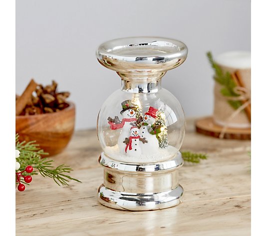 Santa Express Pre-Lit Scenic Snowy Candle Holder