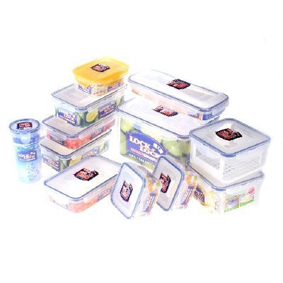 Lock & Lock 12 Piece Airtight Stackable Storage Containers - QVC UK