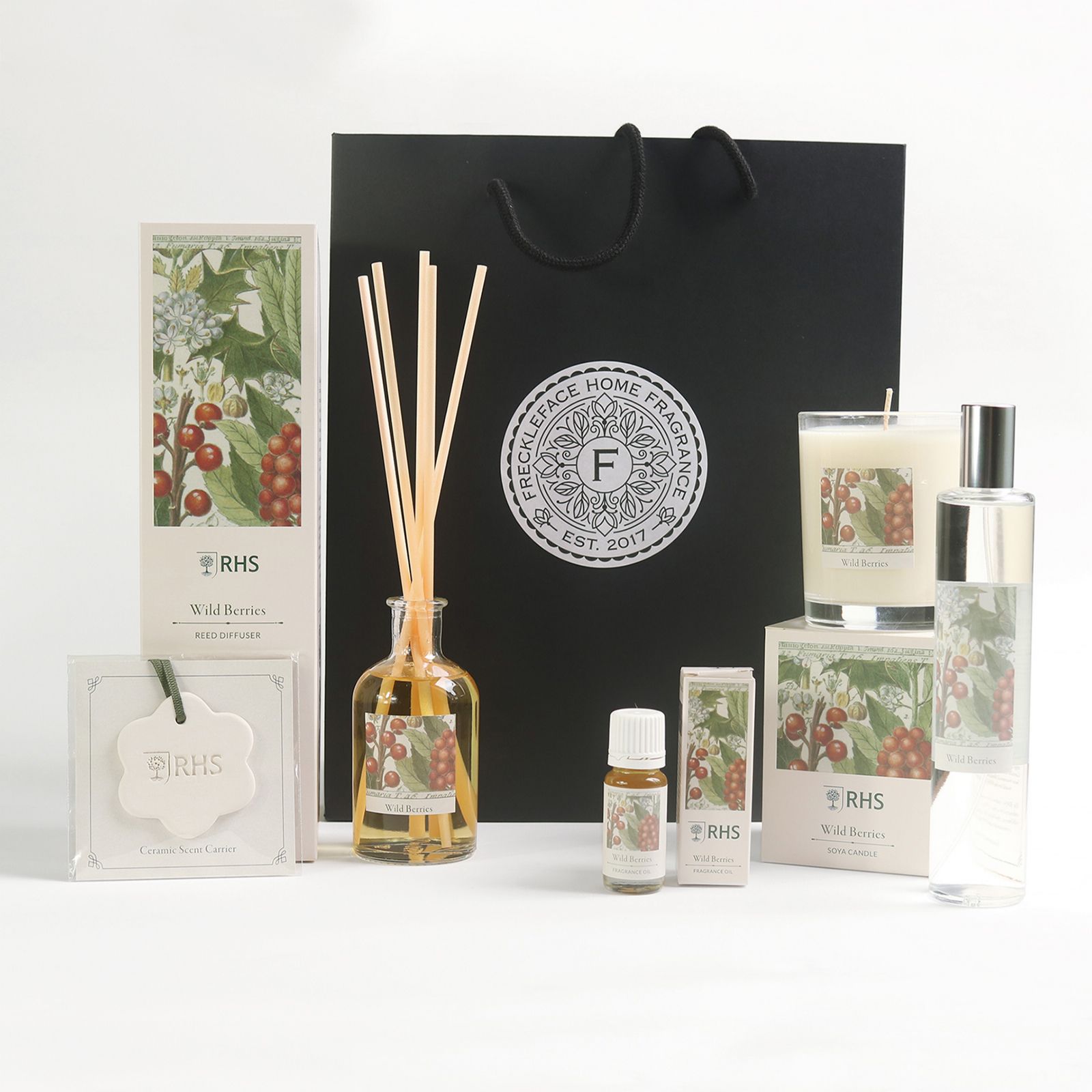 RHS x Freckleface Home Fragrance Collection in Gift Bag