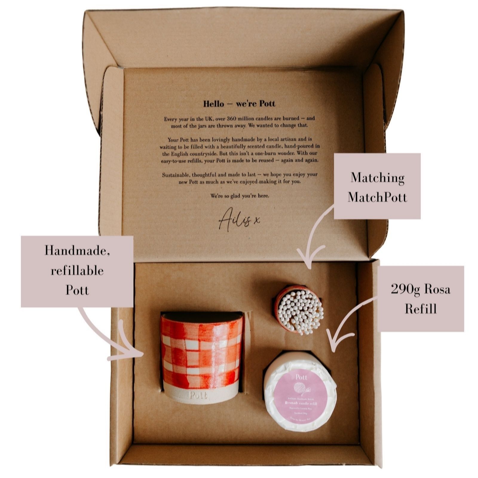 Pott x QVC Exclusive Refillable Candle Starter Pack