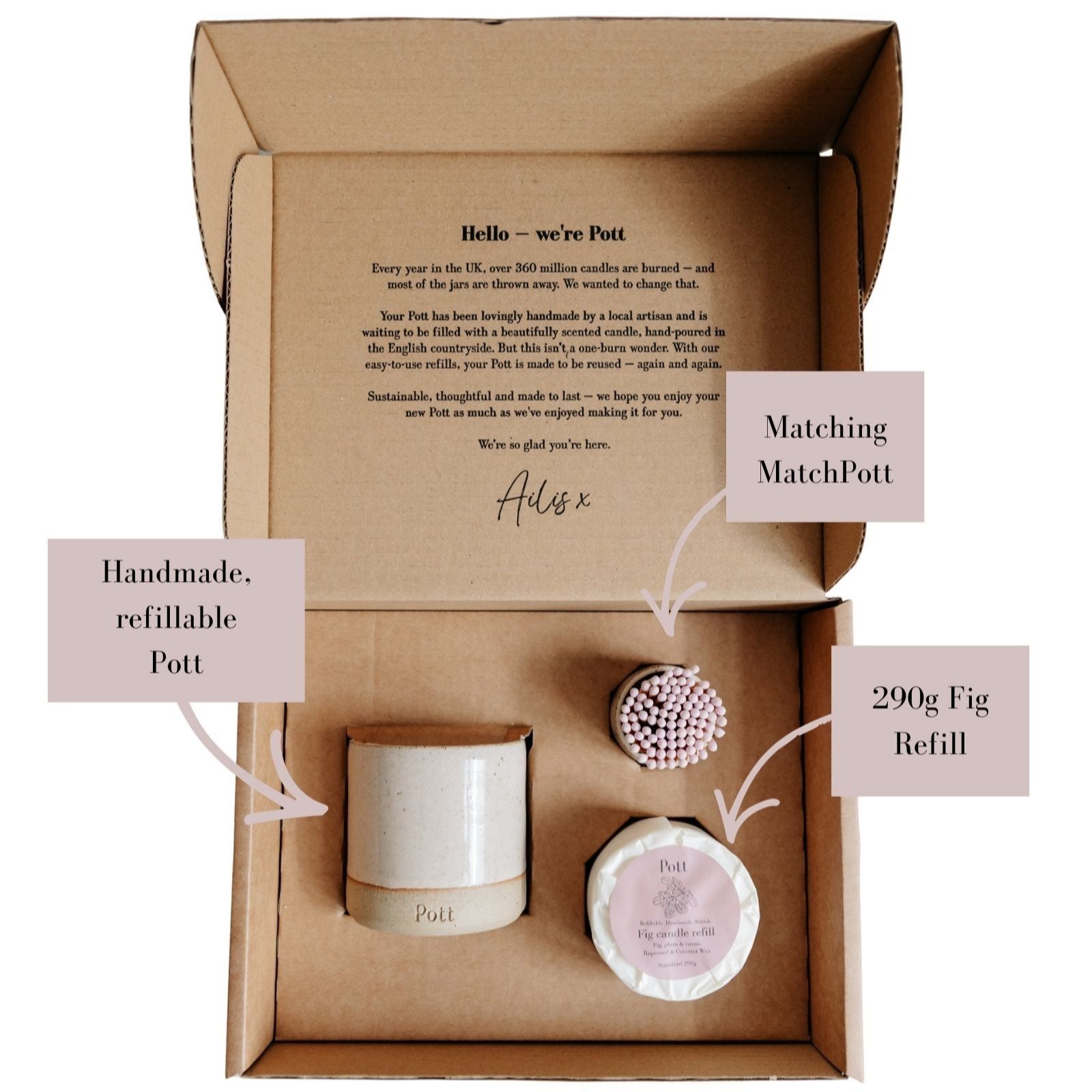 Pott x QVC Exclusive Refillable Candle Starter Pack