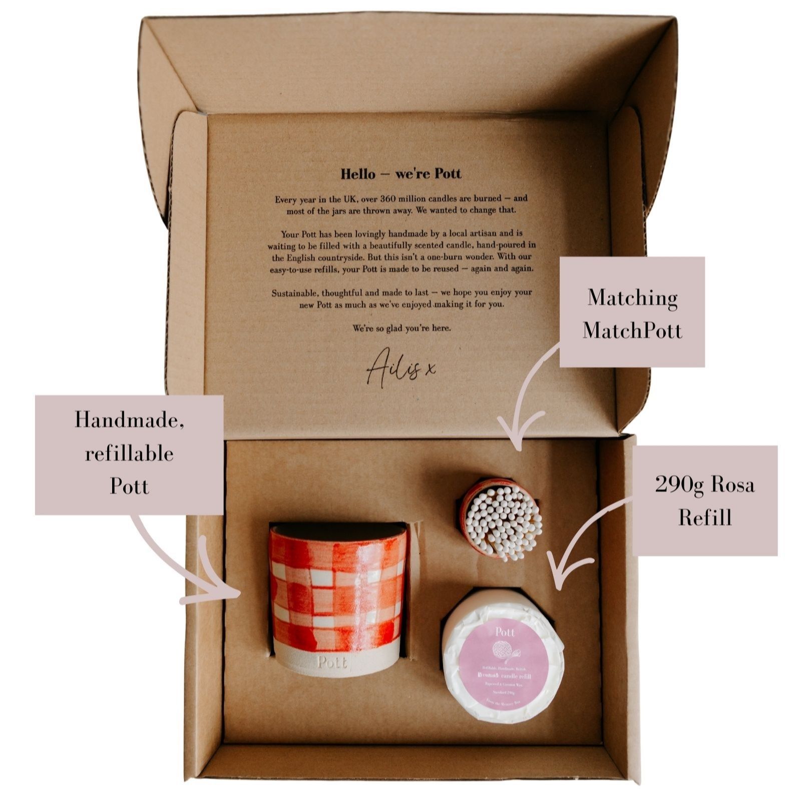 Pott x QVC Exclusive Refillable Candle Starter Pack