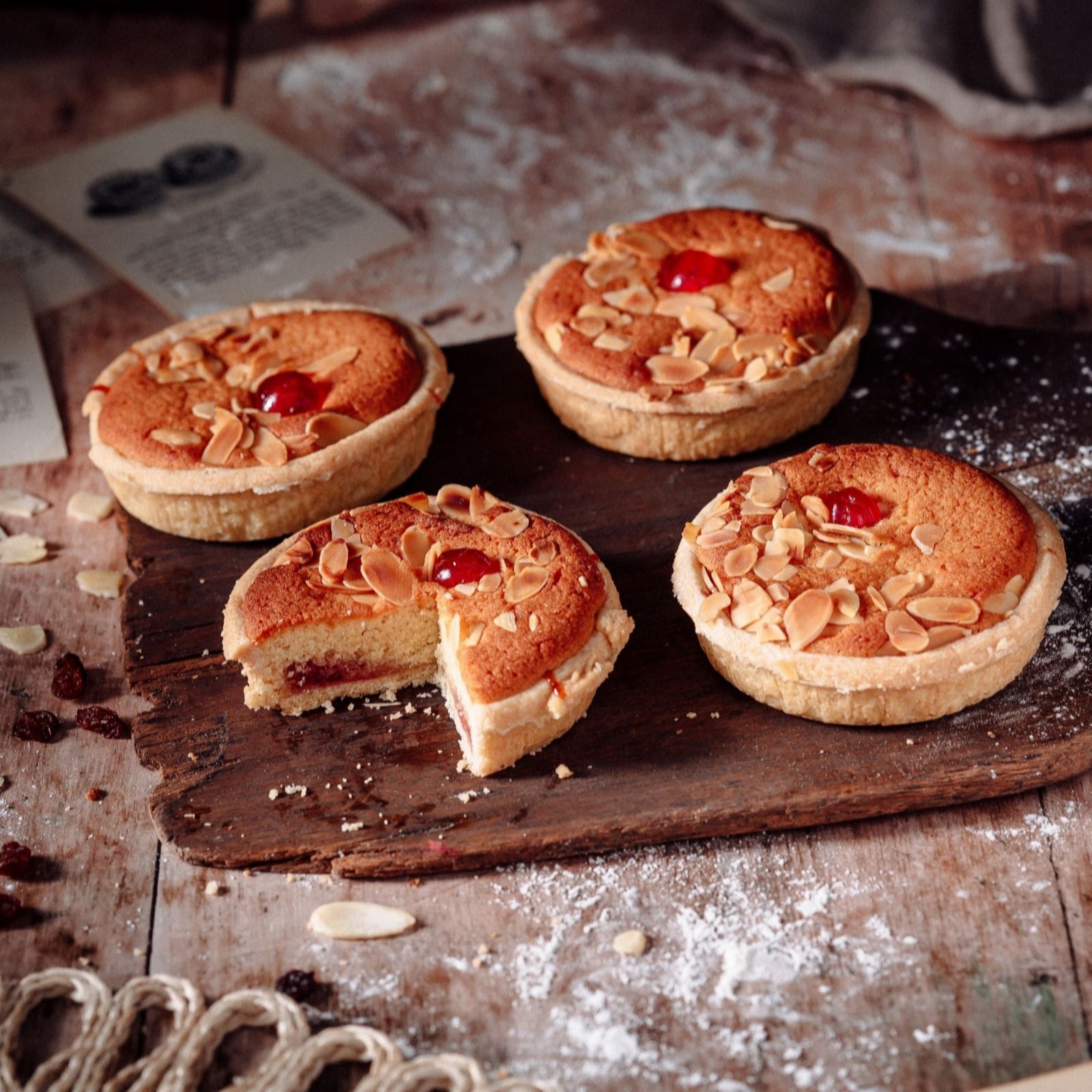 Wilfreds Pies Set of 8 Cherry Bakewell Tarts