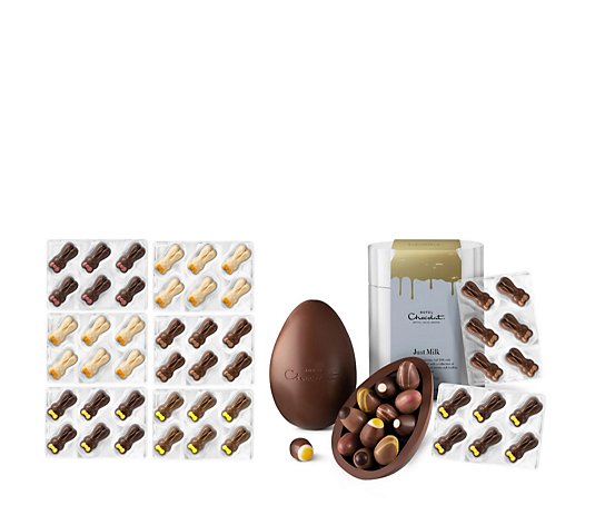Hotel Chocolat Extra Thick Easter Egg & 48 Piece Chocolate Bunny Selectors