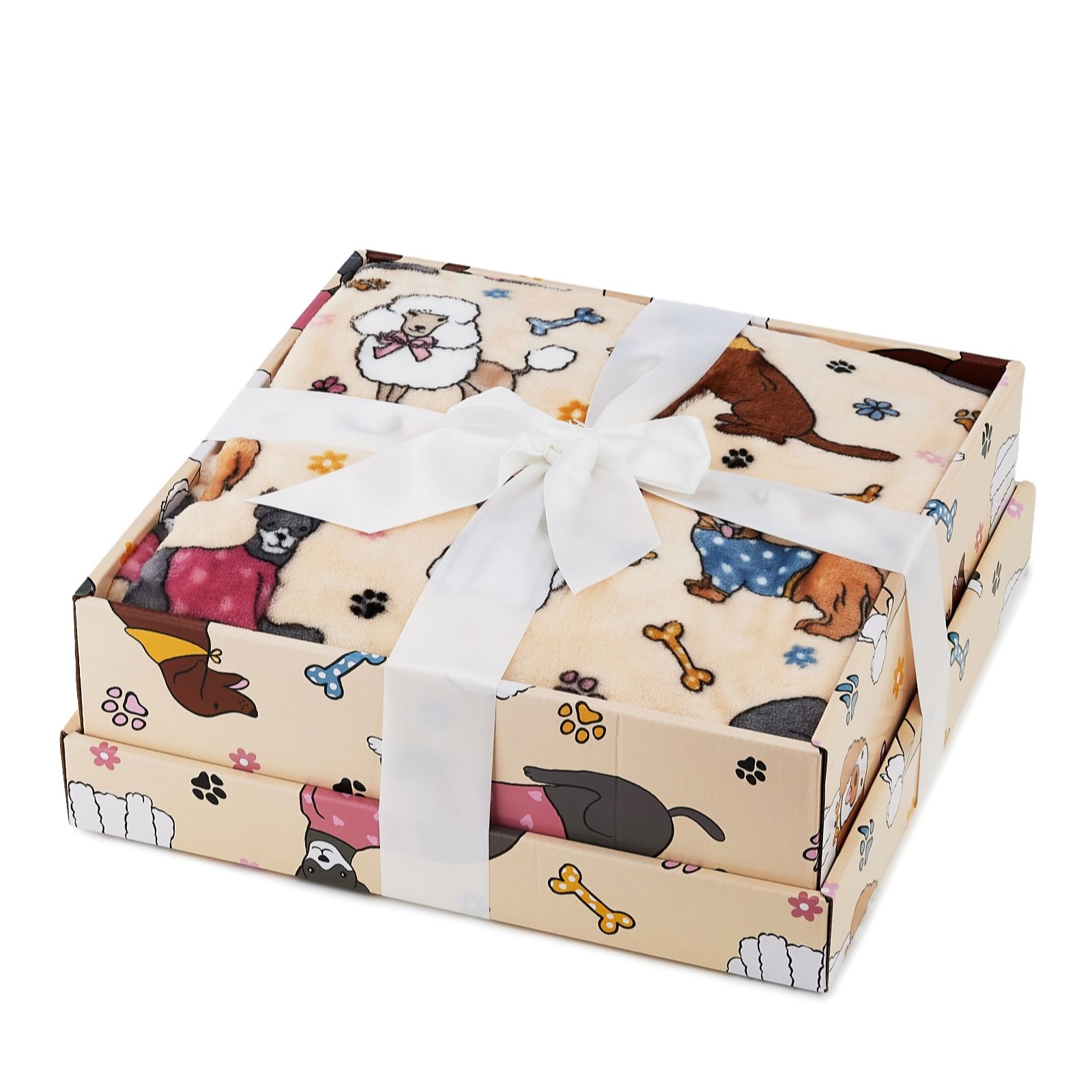 Cozee Home Velvetsoft Throw in Giftbox with Limited Edition Prints
