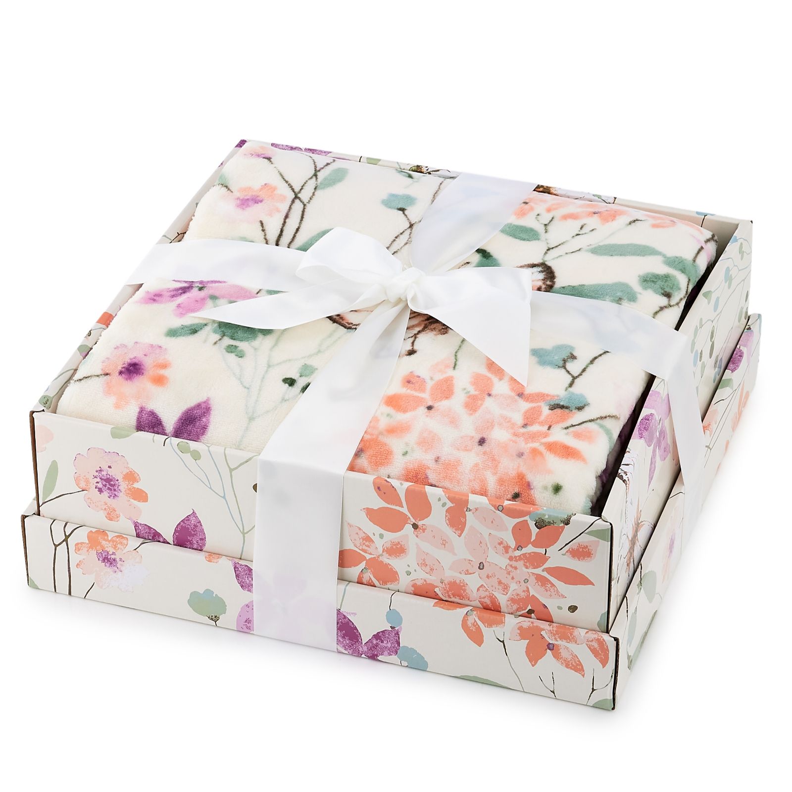 Cozee Home Velvetsoft Throw in Giftbox with Limited Edition Prints