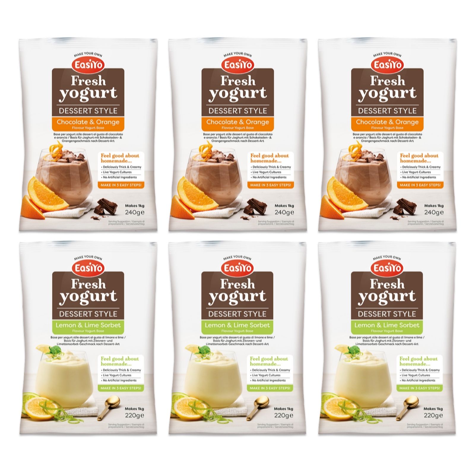 EasiYo Set of 6 Dessert Selection