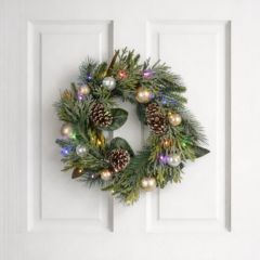 Bethlehem Lights Indoor 50cm Shimmer Pinecone Wreath