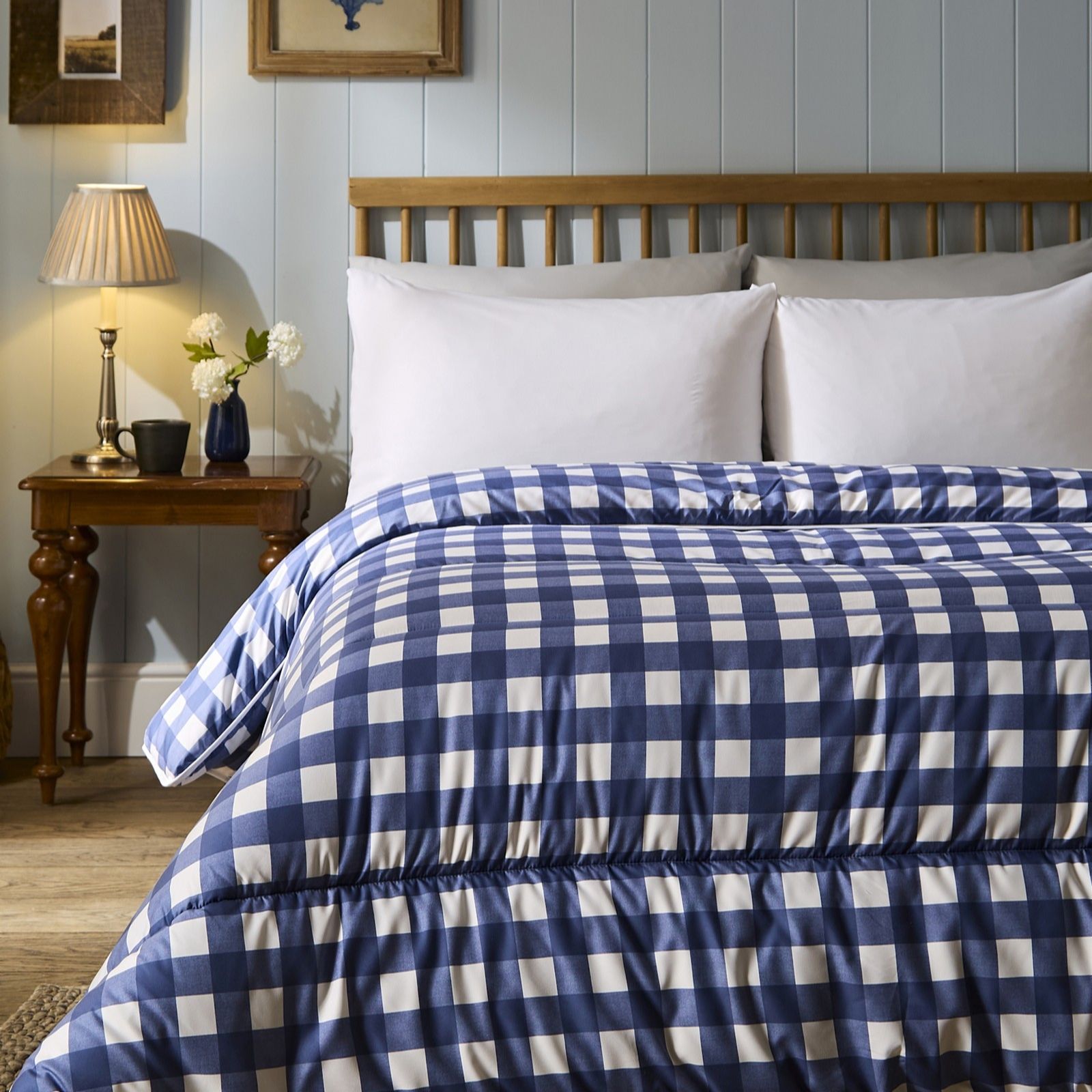 Night Lark Autumn Gingham 10.5 Tog Coverless Duvet & Pillowcase Bundle