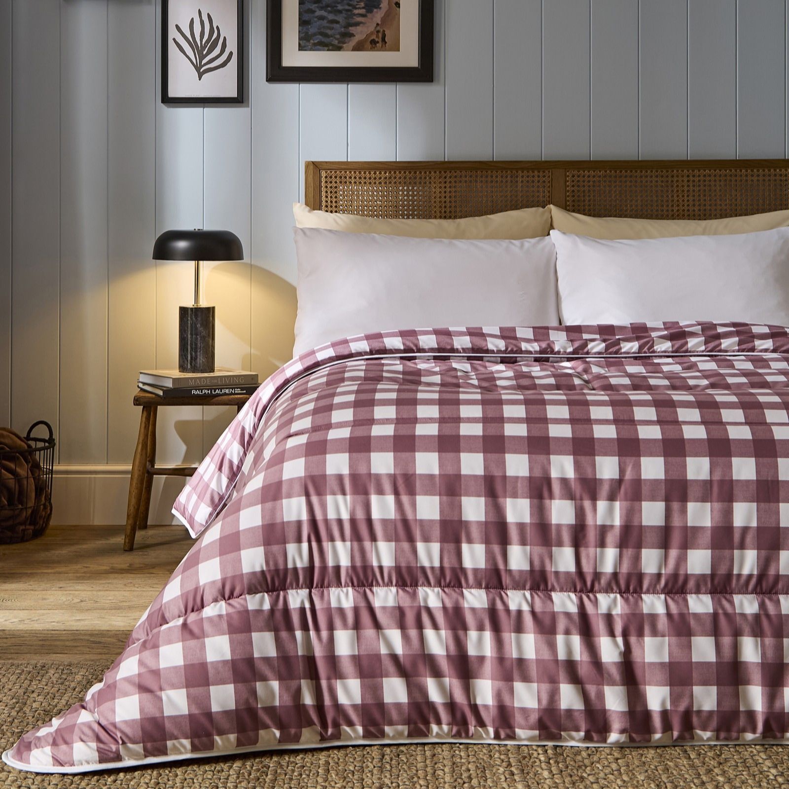 Night Lark Autumn Gingham 10.5 Tog Coverless Duvet & Pillowcase Bundle