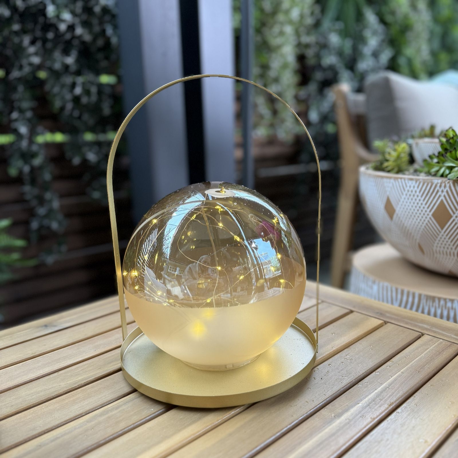 Outlet Sara By Sara Davies Glass Globe with String Light