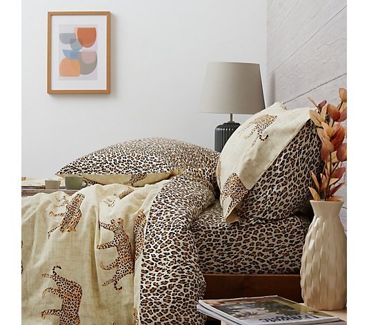 Supersoft by Cozee Home Limited Edition Leopard 4 Piece Duvet Set