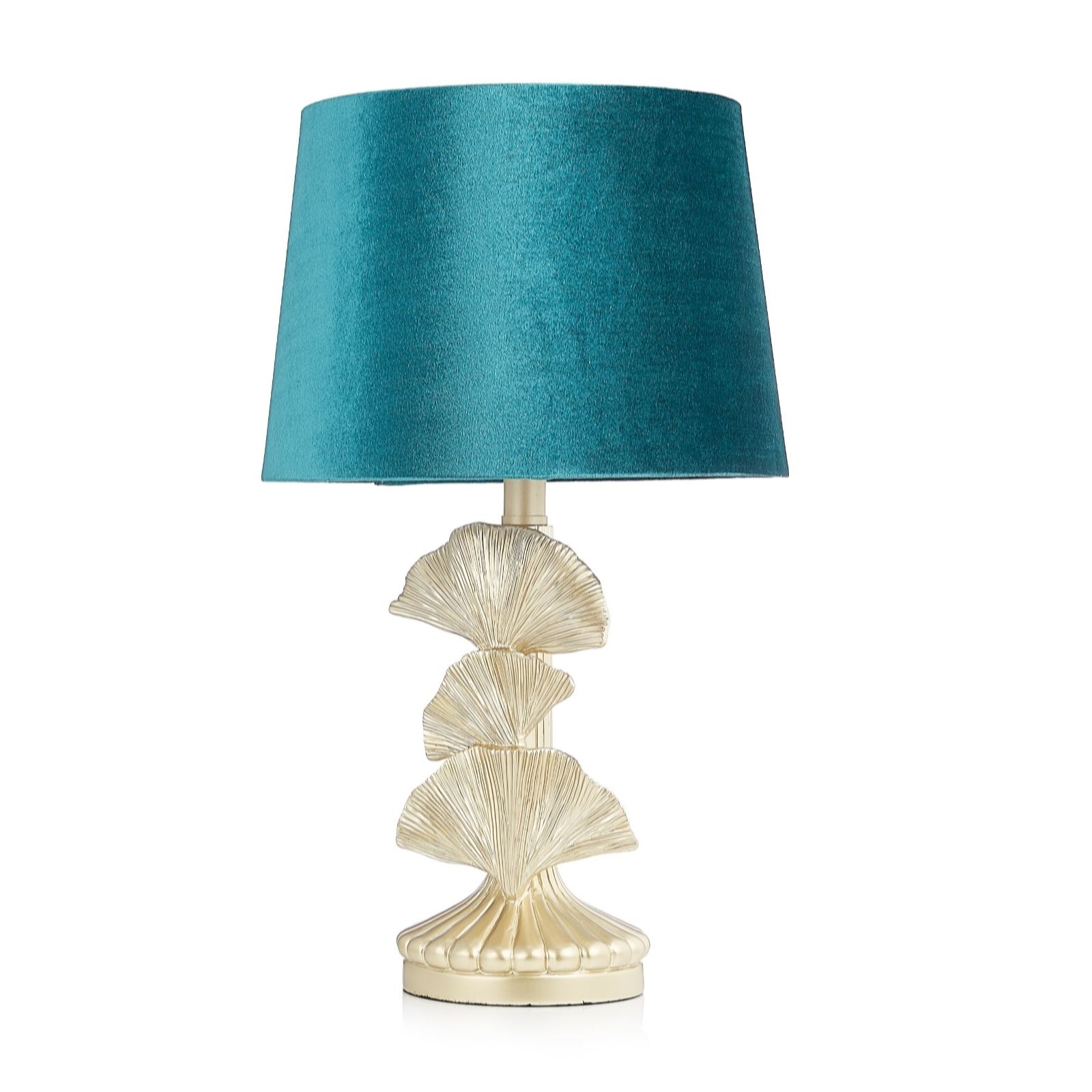 Outlet Alison Cork Ginkgo Lamp with Velvet Shade QVC UK
