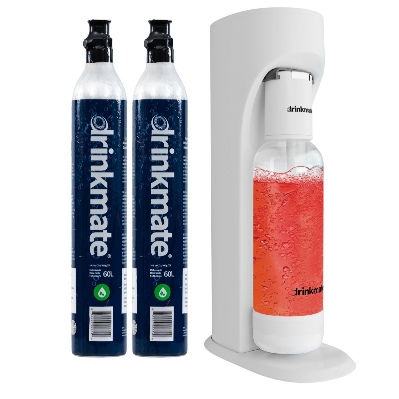 Drinkmate OmniFizz Drinks Carbonator + 2 CO2 Cylinders