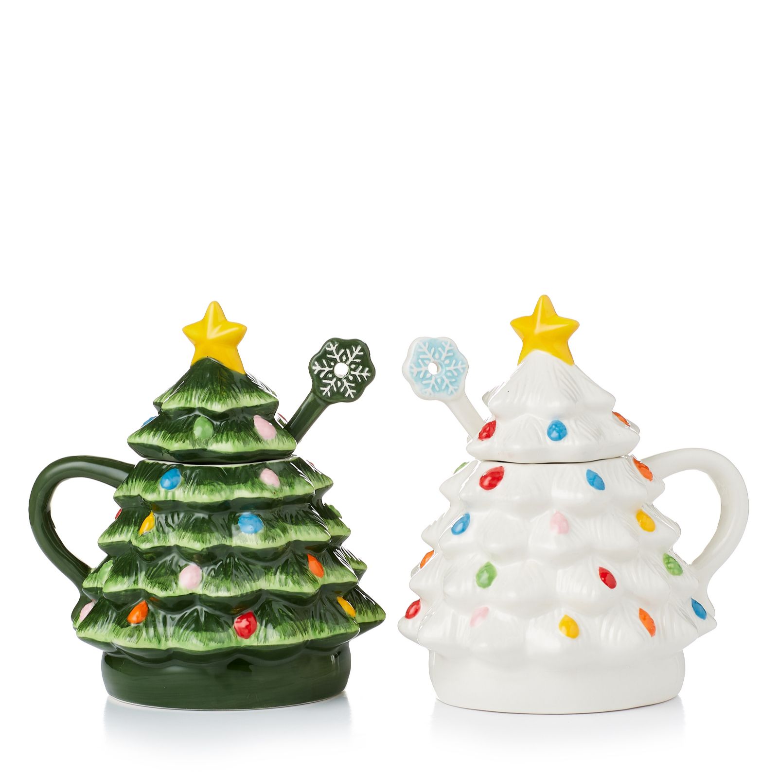 Outlet Mr Christmas Set of 2 Nostalgic Tree Mugs in Gift Boxes - QVC UK