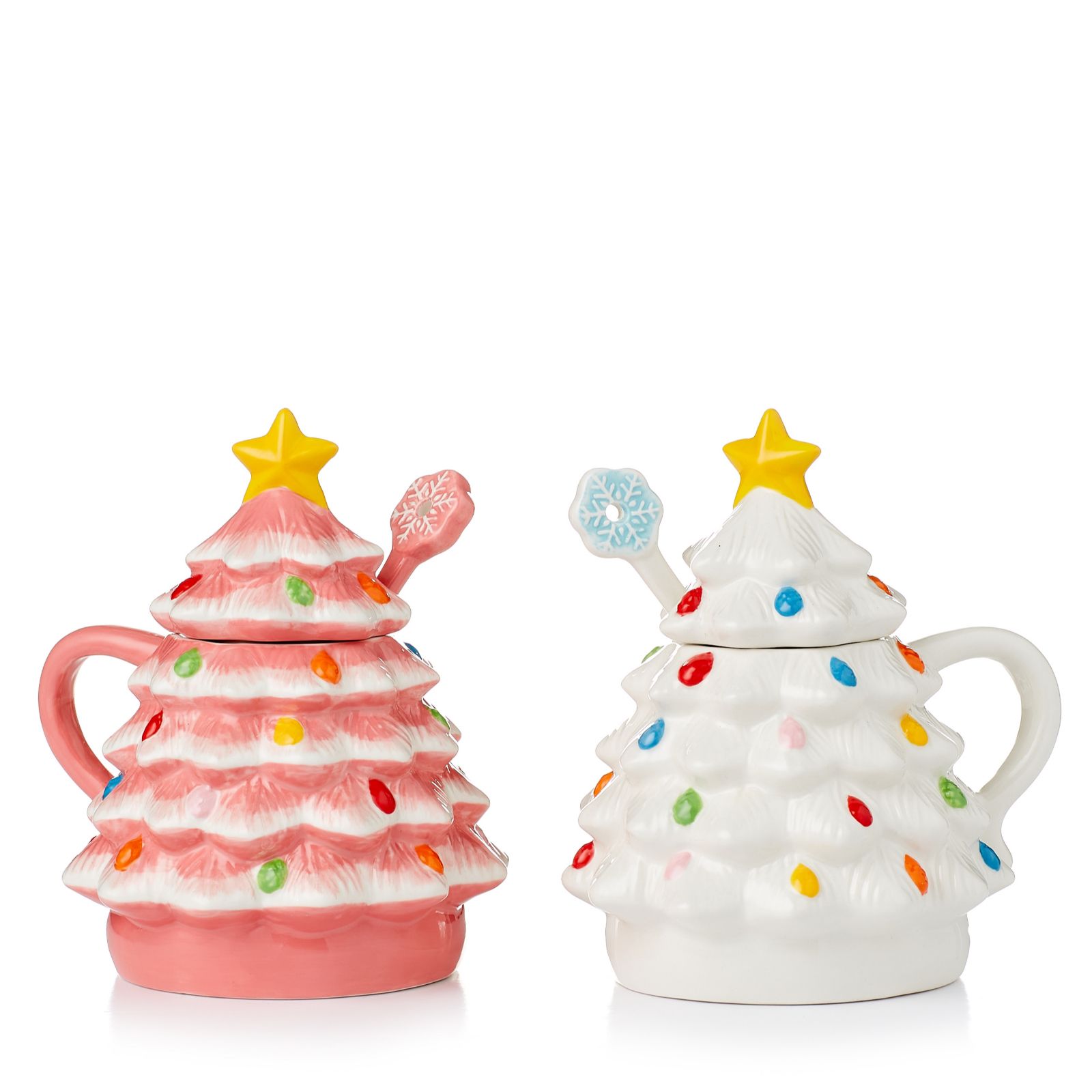 Outlet Mr Christmas Set of 2 Nostalgic Tree Mugs in Gift Boxes - QVC UK