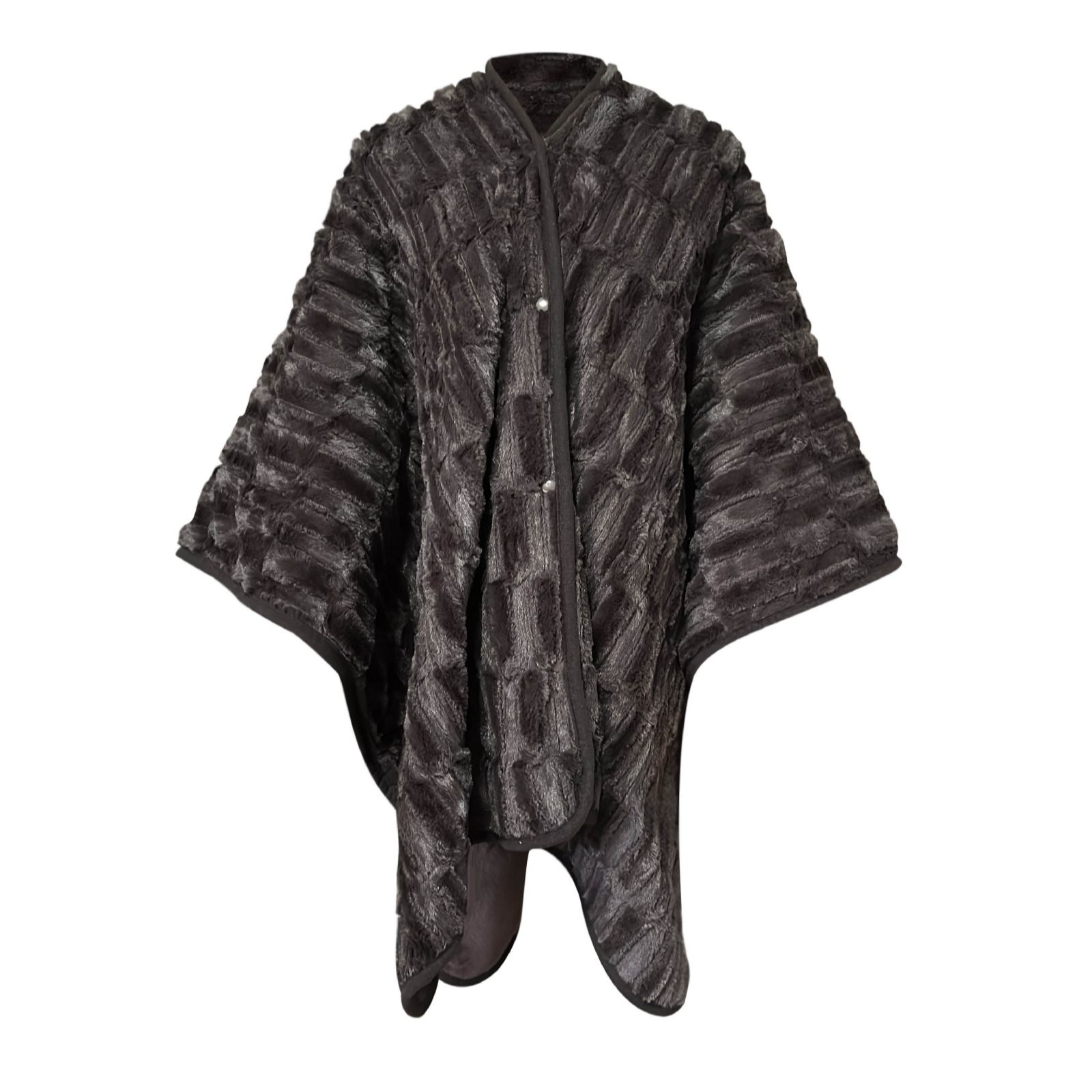 Outlet Cozee Home Ruched Faux Fur and Velvetsoft Heated Snuggle Wrap ...