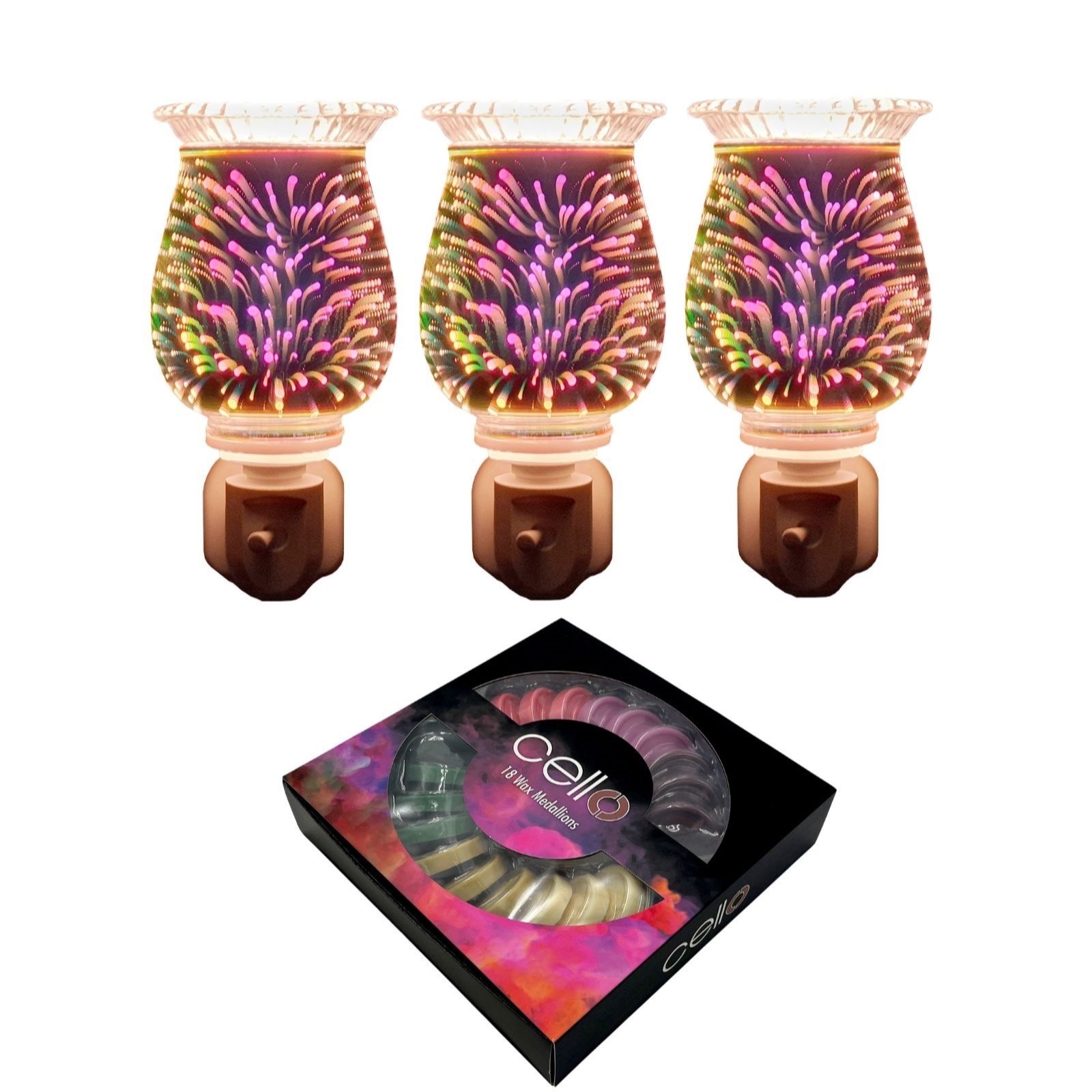 Cello Set Of 3 Plug in's And 18 Wax Melt Bundle