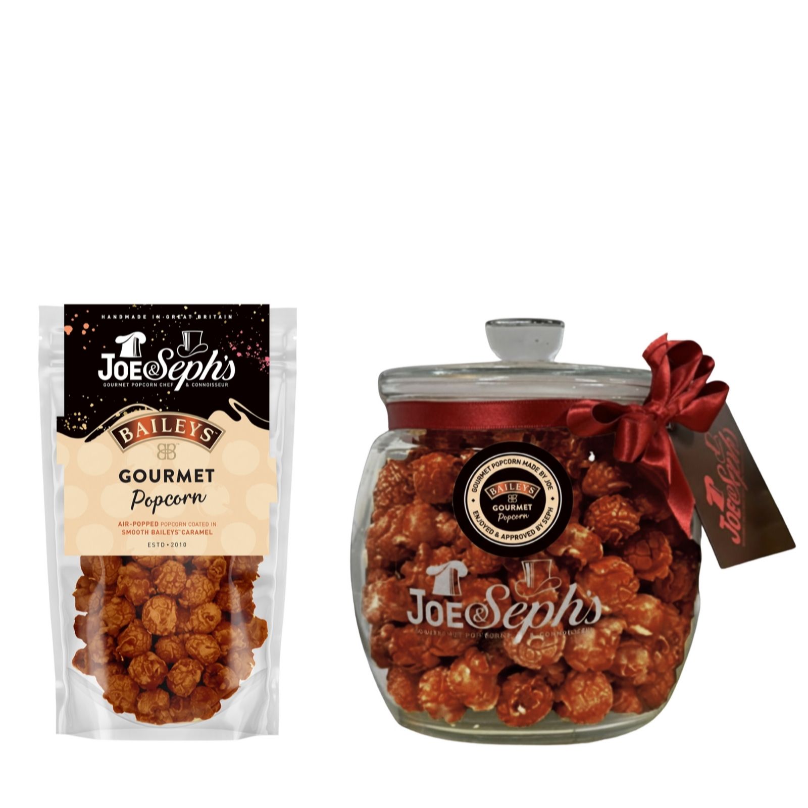 Joe & Seph's Baileys Popcorn Gift Jar Duo