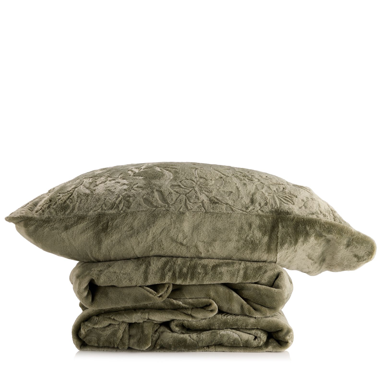 Cozee Home Embossed Velvetsoft 4 Piece Duvet Set