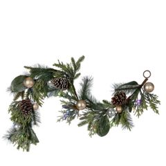 Bethlehem Lights Indoor 130cm Shimmer Pinecone Garland