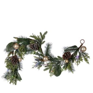 Bethlehem Lights Indoor 130cm Shimmer Pinecone Garland