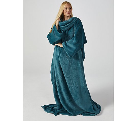 Cozee Home Velvetsoft Blanket with Sleeves
