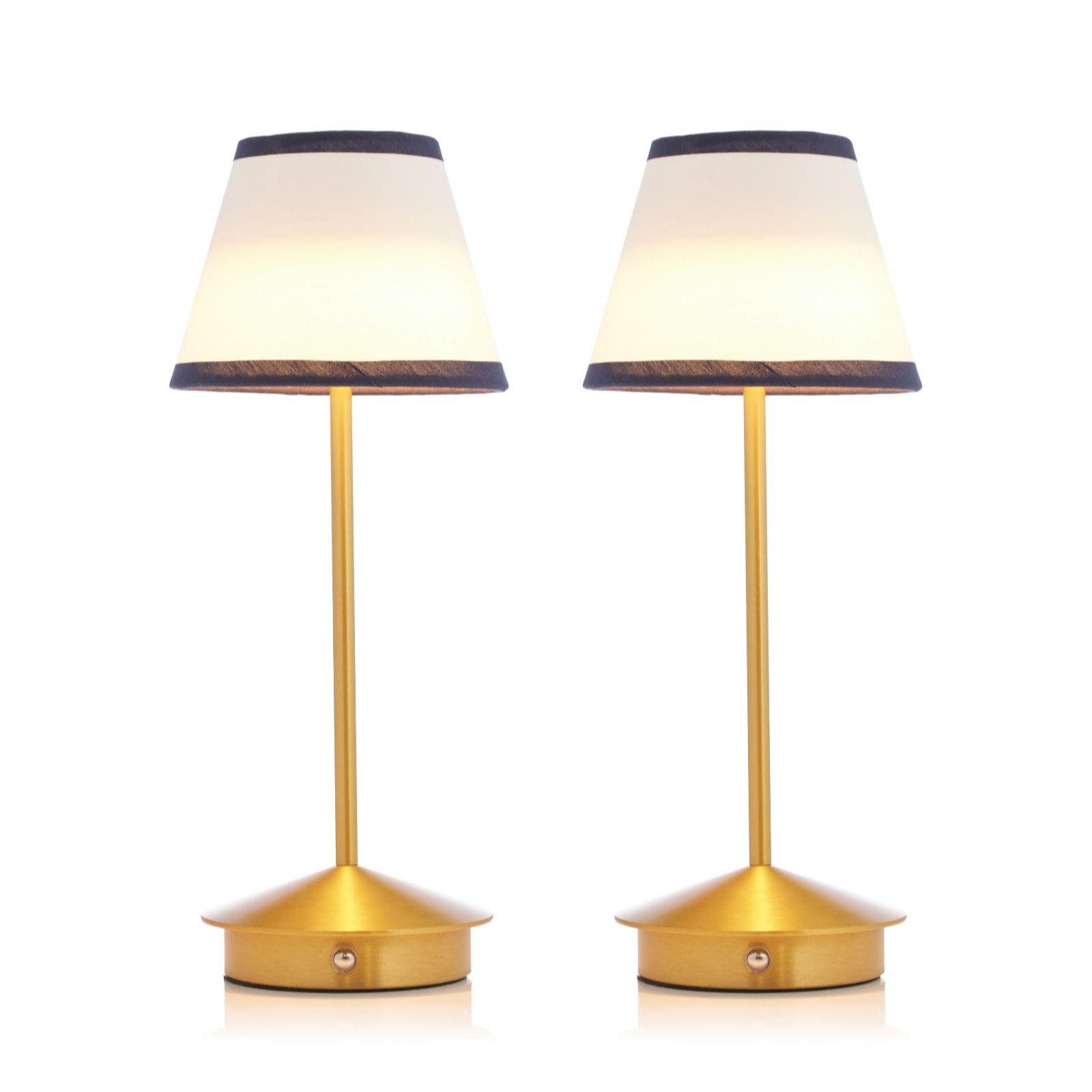 Home Stories Set of Two 2 in 1 Lamps with Removable Lampshade